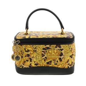 VERSACE Baroque Vanity Handbag Party Bag Yellow
